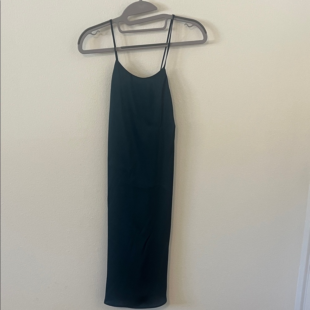 Astr Green Satun feel Midi Dress
